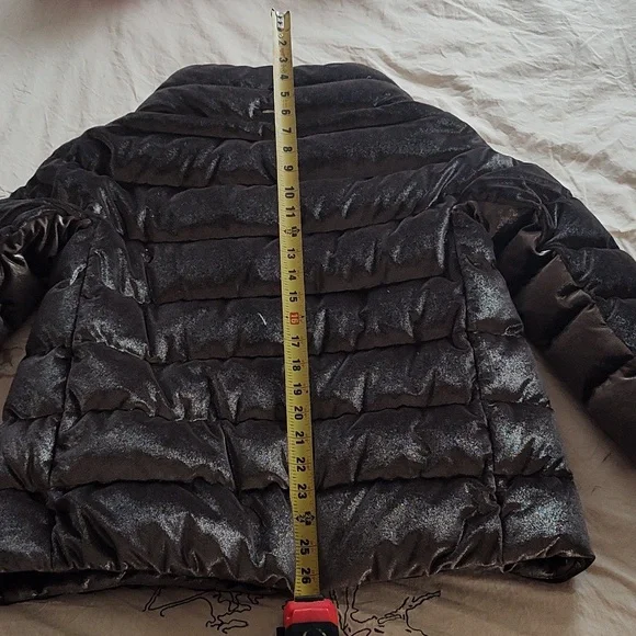 Herno Down/ Feather Fill, Ladies  Shimmering Tan/Silver Puffer Jacket/ Size 40. - Picture 17 of 17